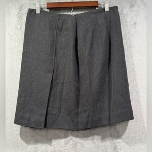 Vintage Lauren Ralph Lauren 100% Wool Gray Skirt  A Line Women’s Size 16 USA